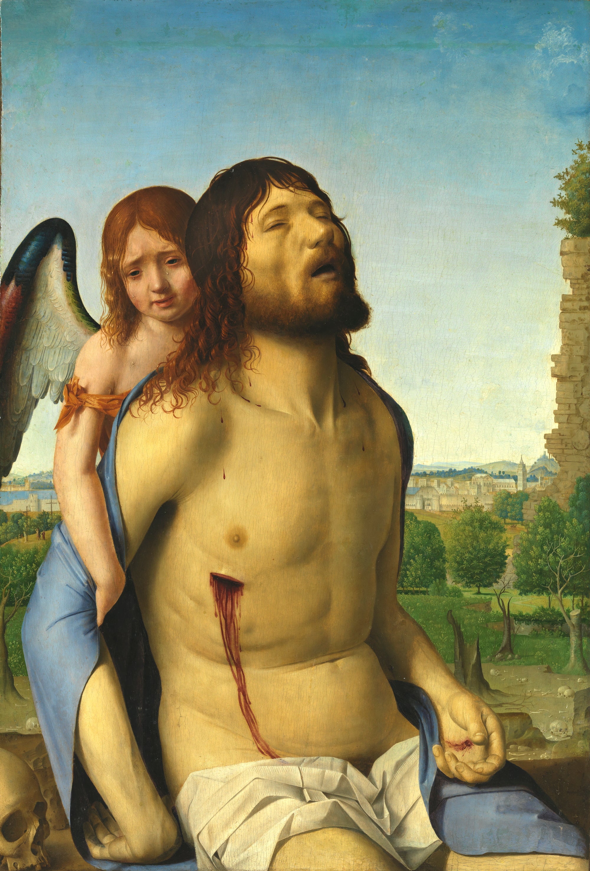 Christ mort, soutenu par un ange - Antonello de Messine