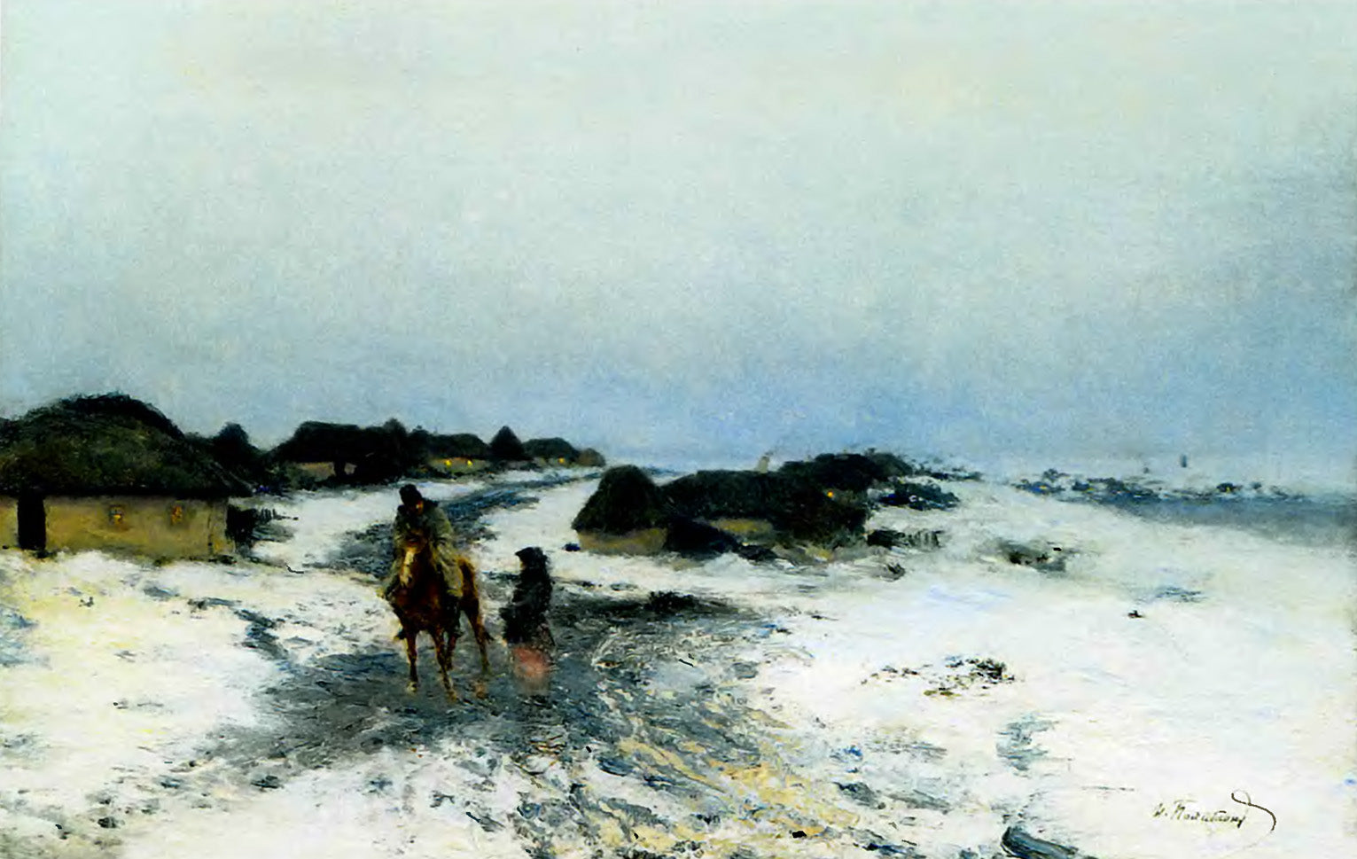 Winter twilight in Ukraine. - Ivan Pokhitonov