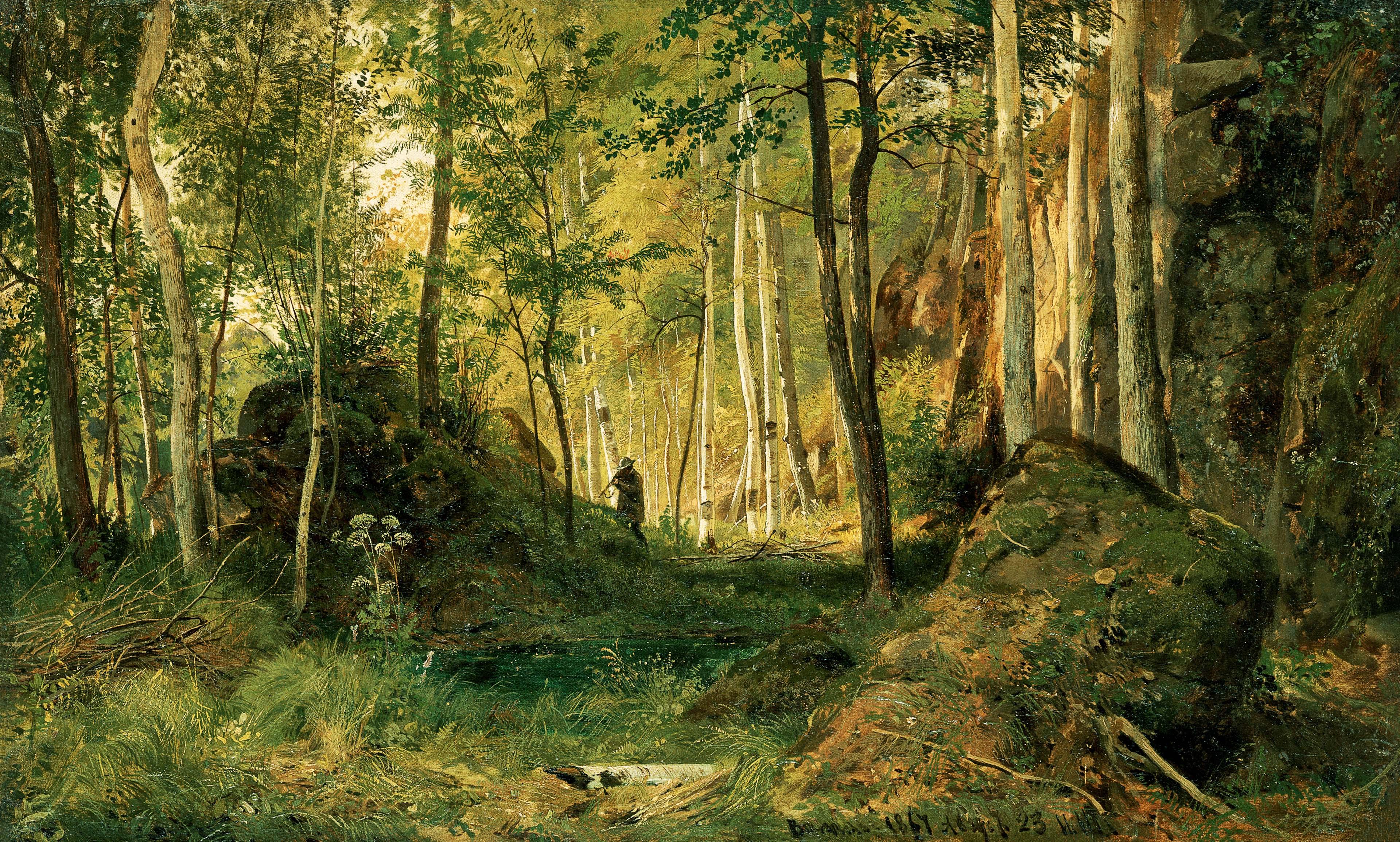 Paysage avec un chasseur. Île de Valaam - Ivan Chichkine