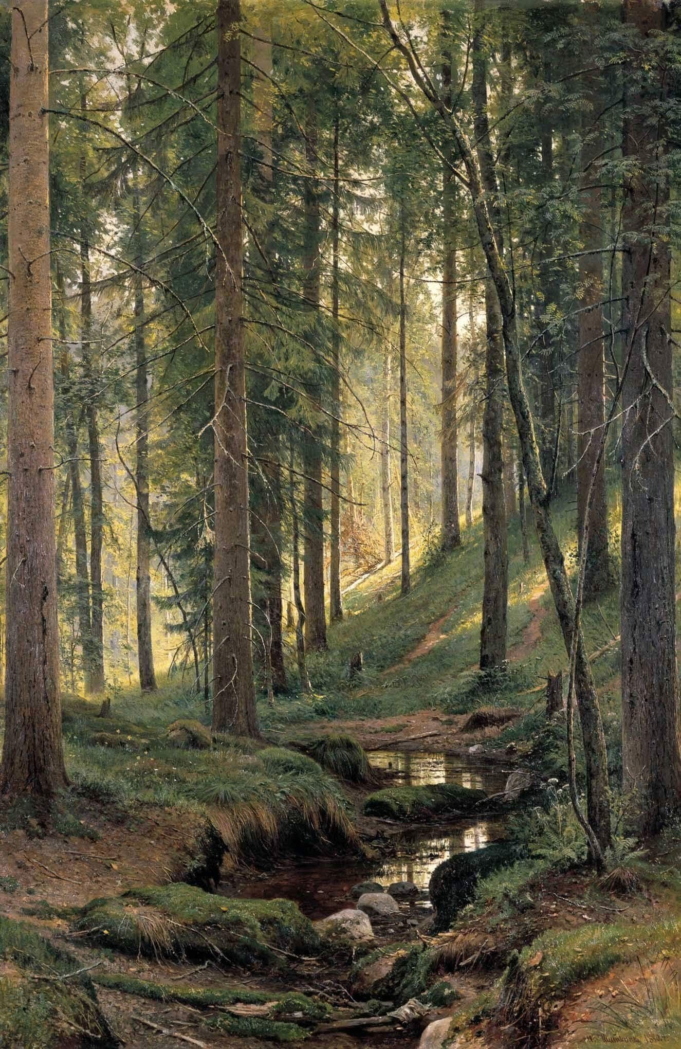 Ruisseau dans la forêt (Sur la pente) - Ivan Chichkine