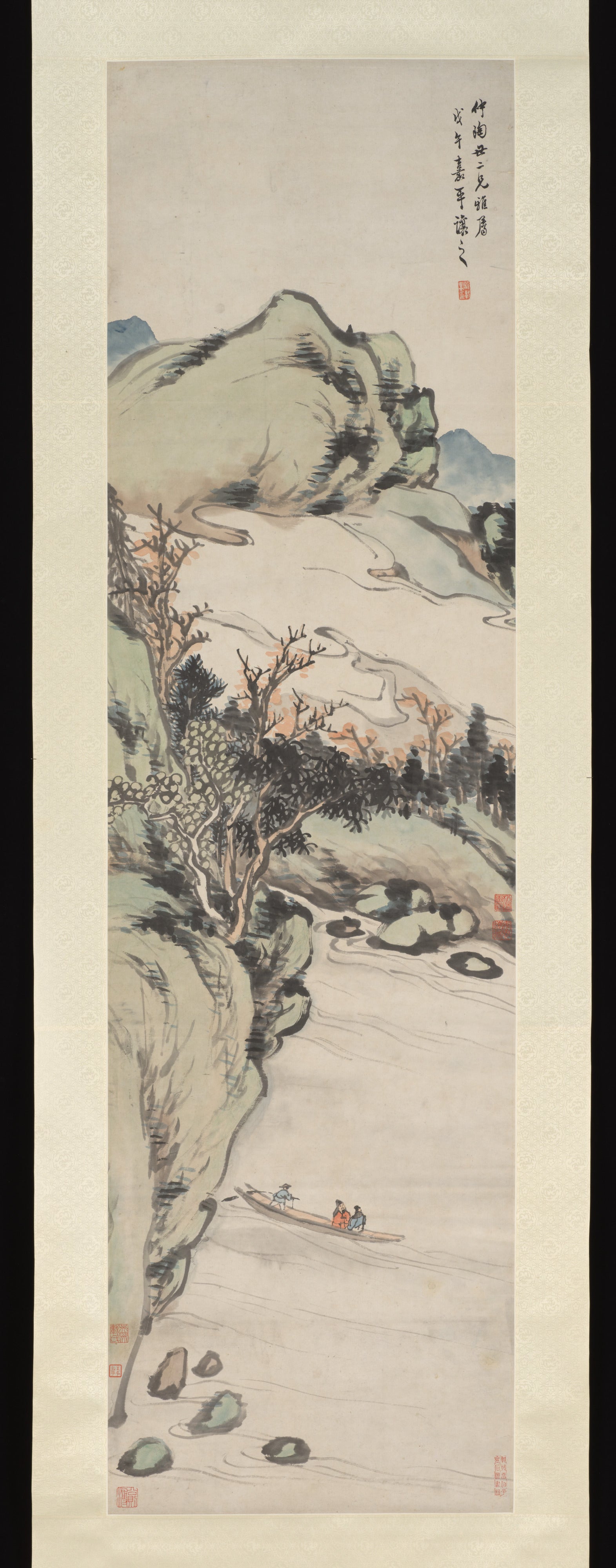 Landscape, Wu Xizai, dated 1858 — peinture chinoise