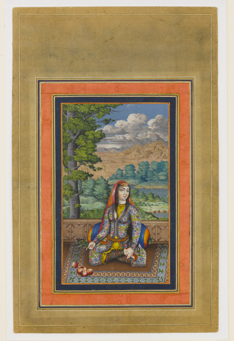 Portrait d’une dame persane - Atelier persan anonyme