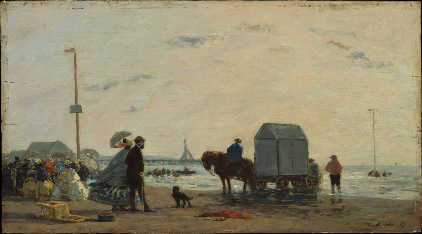 🐚 Scène de Plage à Trouville – Eugène Boudin (1863)