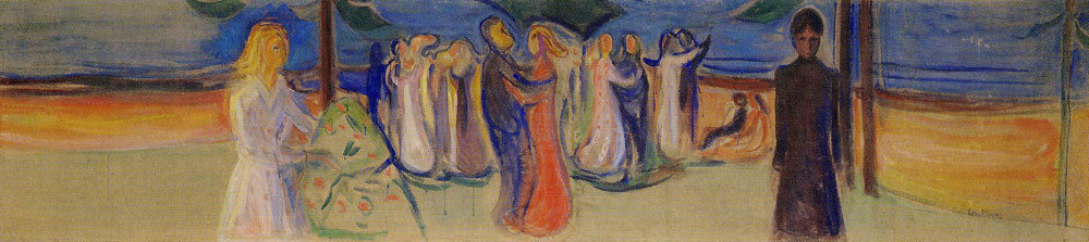 Reproduction du tableau « Danse sur la plage (Frinse Reinhardt) - Edvard Munch » par Alpha Reproduction en peinture à l’huile