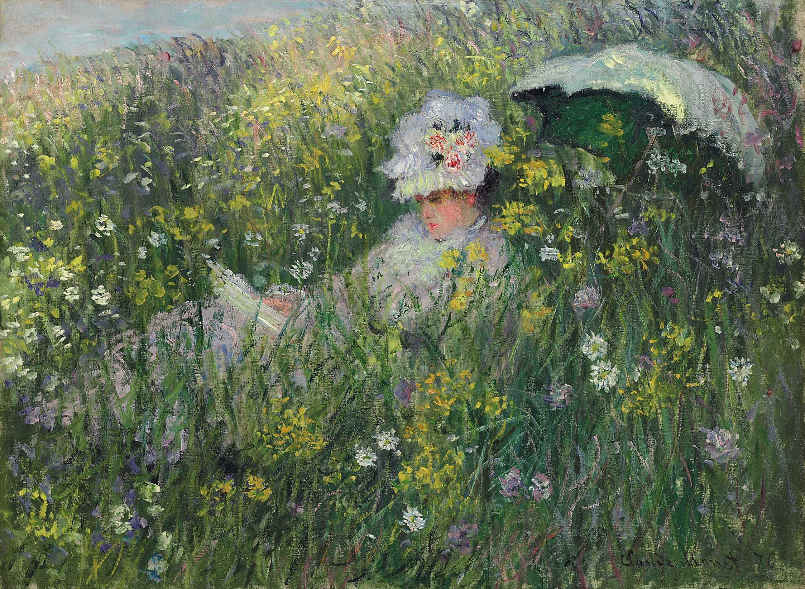 Reproduction du tableau « Dans la prairie - Claude Monet » par Alpha Reproduction en peinture à l’huile