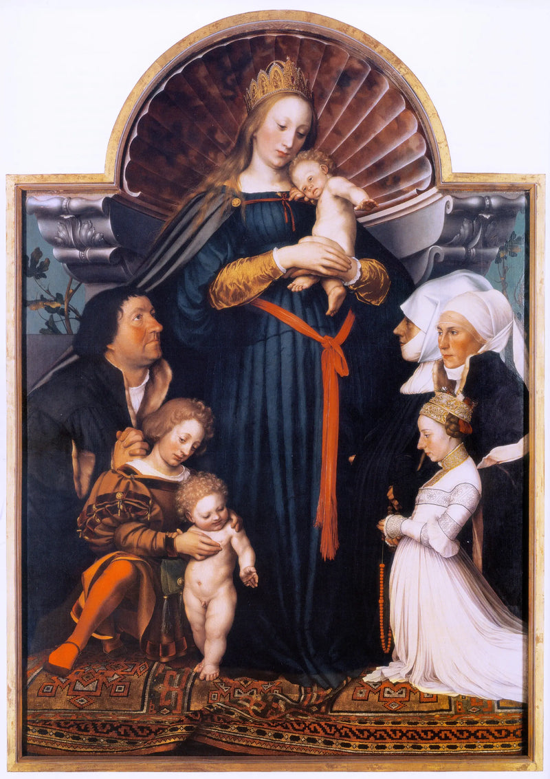 The Virgin and Child with the Family of Mayor Meyer - Hans Holbein the Younger