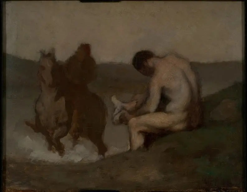 Bathing (L'Abreuvoir) - Honoré Daumier