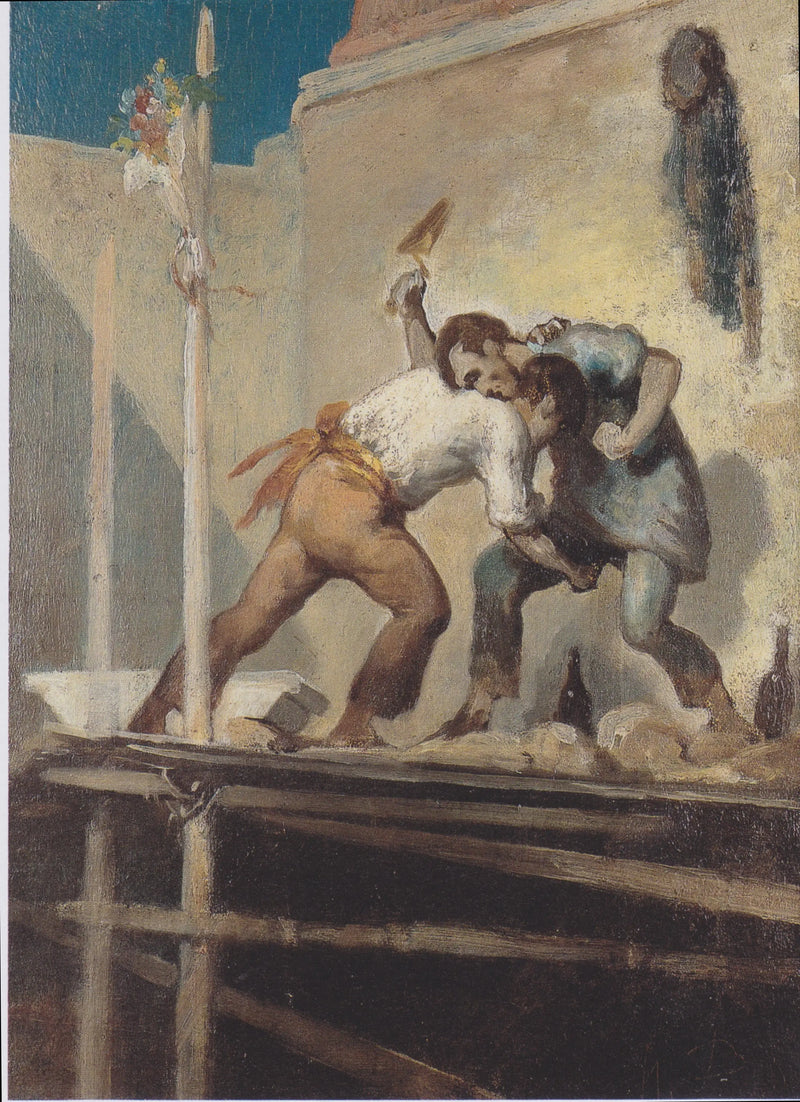 Fighting the masons - Honoré Daumier