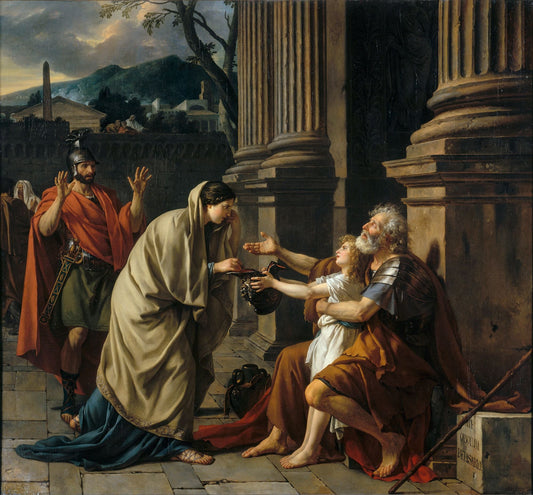 Belisarius demandant l'aumône - Jacques-Louis David - Reproductions de tableaux et peintures haut de gamme