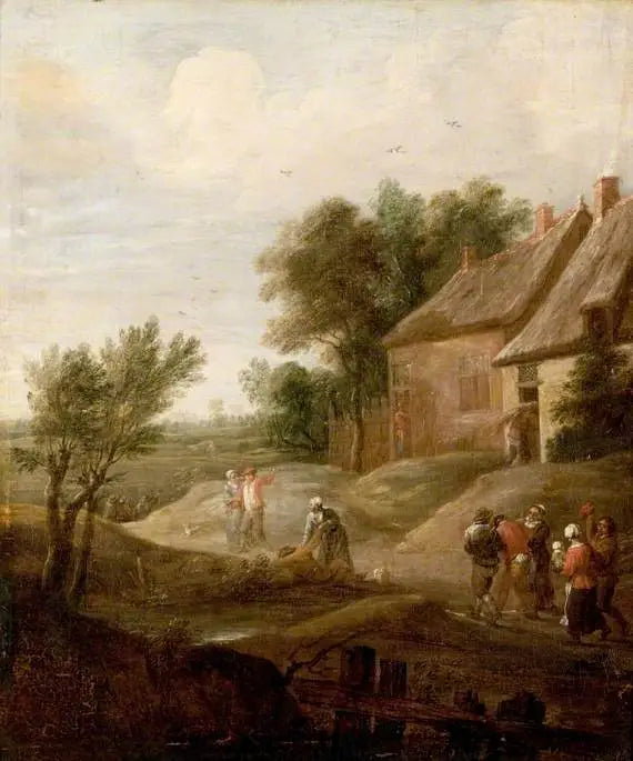 Drunken peasants returning home - David Teniers the Younger