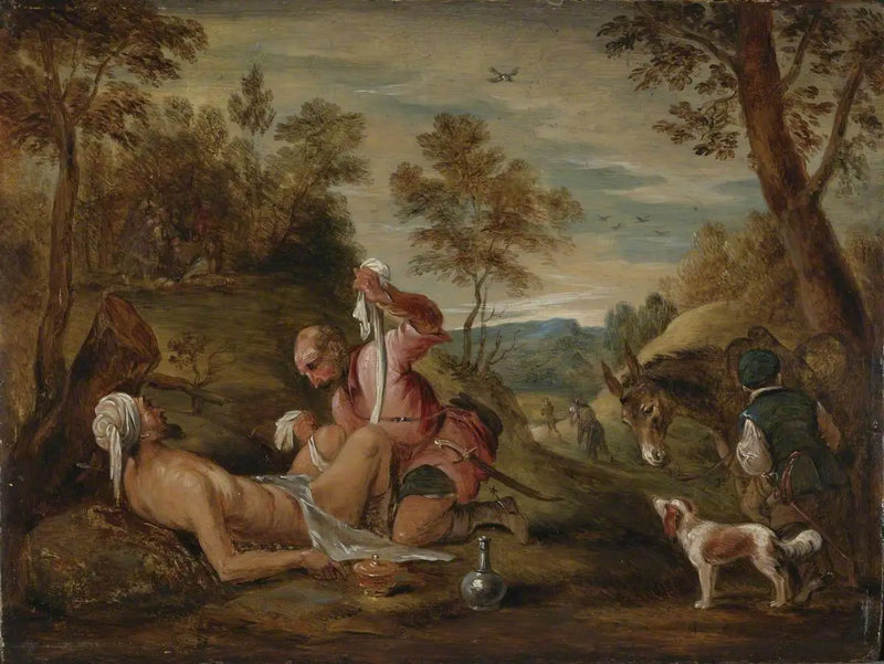 The Good Samaritan (after Francesco Bassano) - David Teniers the Younger