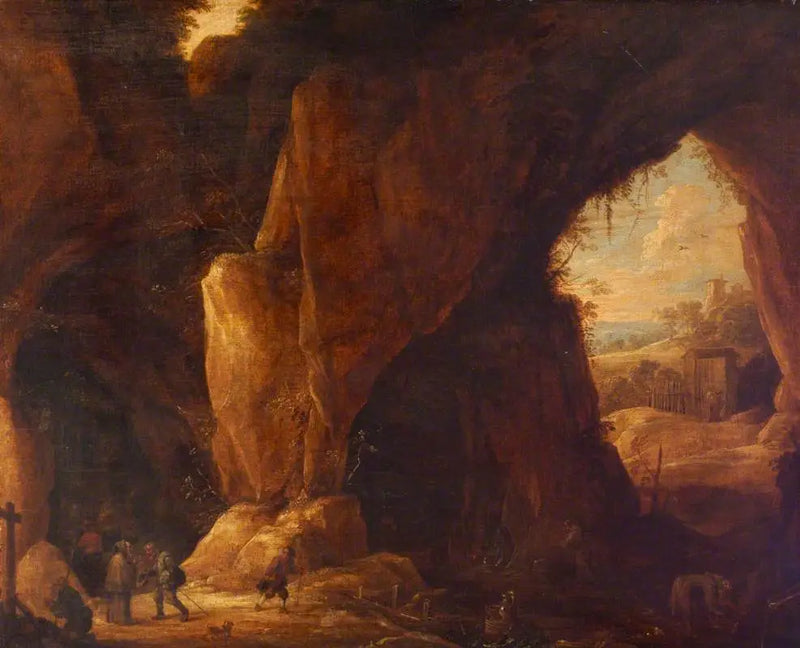 A Sanctuary in a Cave - David Teniers the Younger