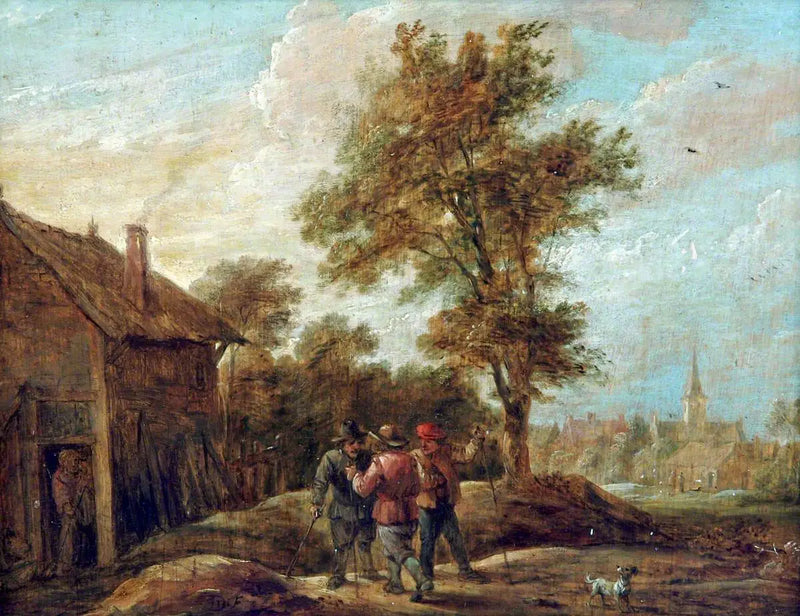 Brutes in a landscape - David Teniers the Younger