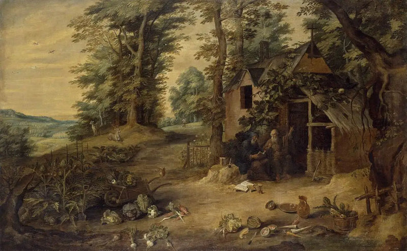 Landscape (Meeting of Saint Anthony and Saint Paul) - David Teniers the Younger