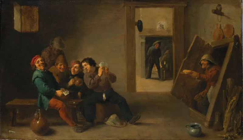 Peasants Playing Cards - David Teniers the Younger