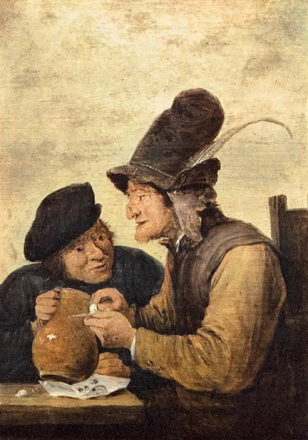 Deux paysans (fumeur et buveur) - David Teniers le Jeune - Alpha Reproduction