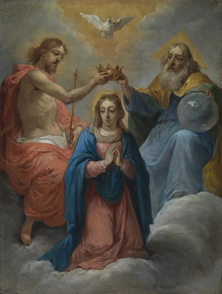 The Fifteen Secrets of the Rosary: The Coronation of the Virgin Mary as Queen of Heaven - David Teniers the Younger
