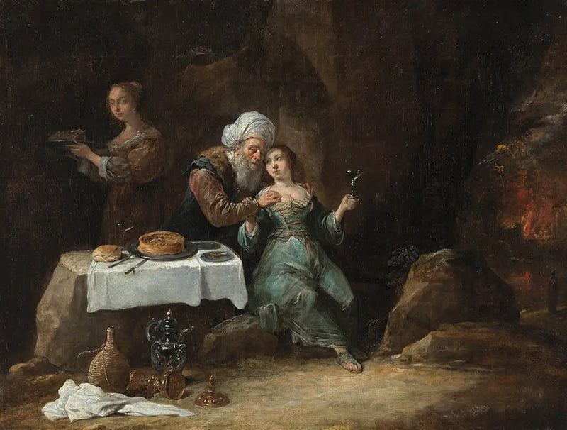 Drunken Lot by His Daughters (Genesis 19:33) - David Teniers the Younger