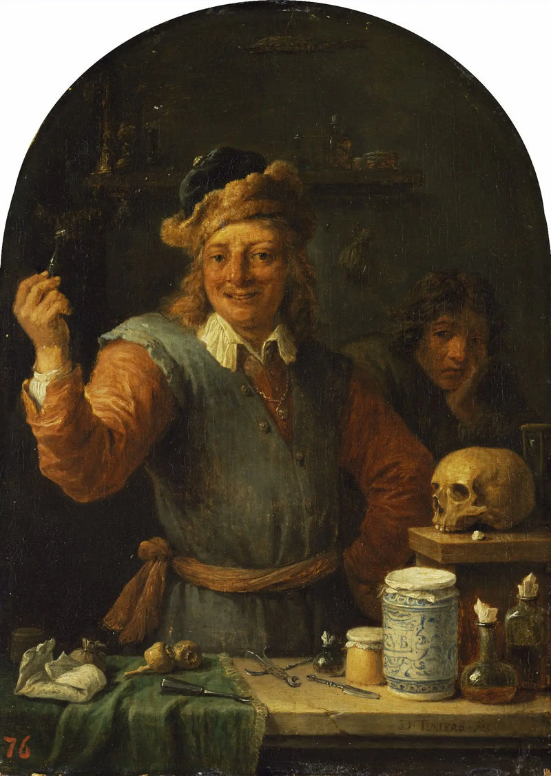 A dentist in his office - David Teniers the Younger