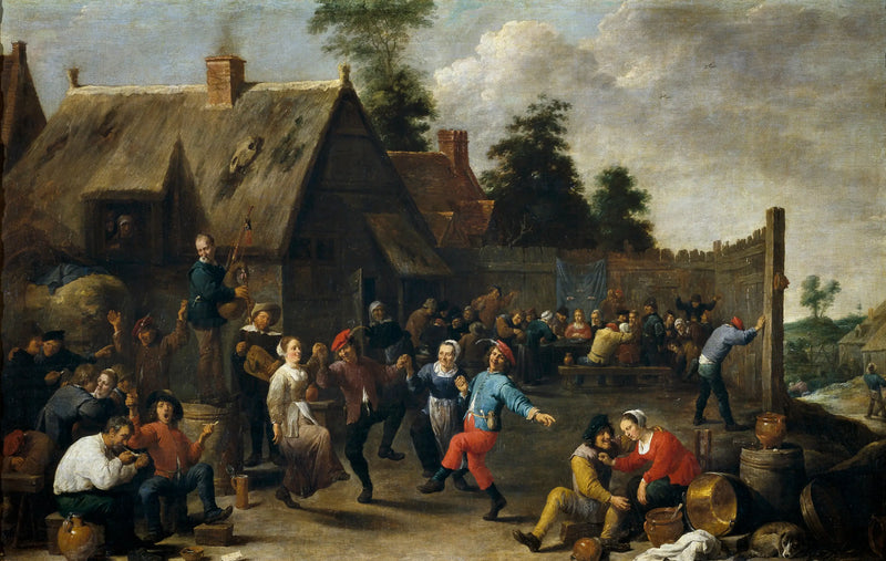 Village Feast and Banquet - David Teniers the Younger