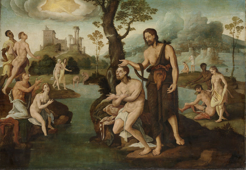 Le baptême du Christ - Maarten van Heemskerck
