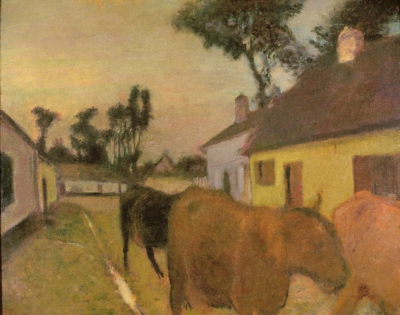 Reproduction du tableau « La rentrée du troupeau - Edgar Degas » par Alpha Reproduction en peinture à l’huile