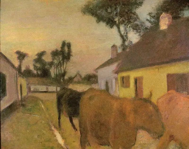 Reproduction du tableau « La rentrée du troupeau - Edgar Degas » par Alpha Reproduction en peinture à l’huile