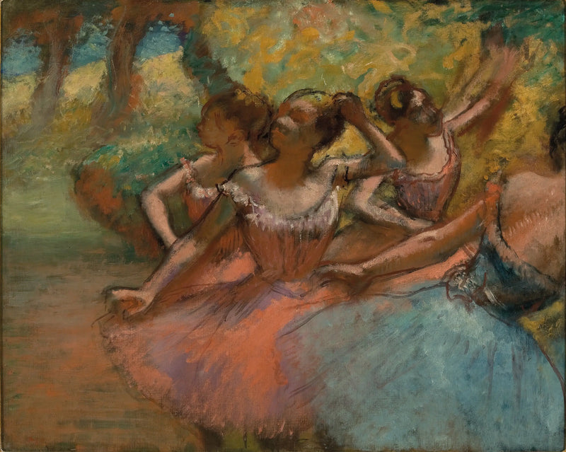 Four Ballerinas on Stage - Edgar Degas