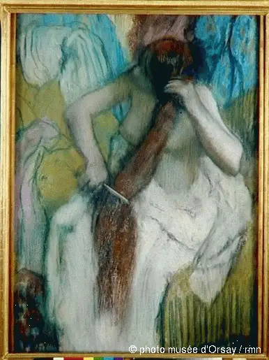 Woman Combing Her Hair - Edgar Degas