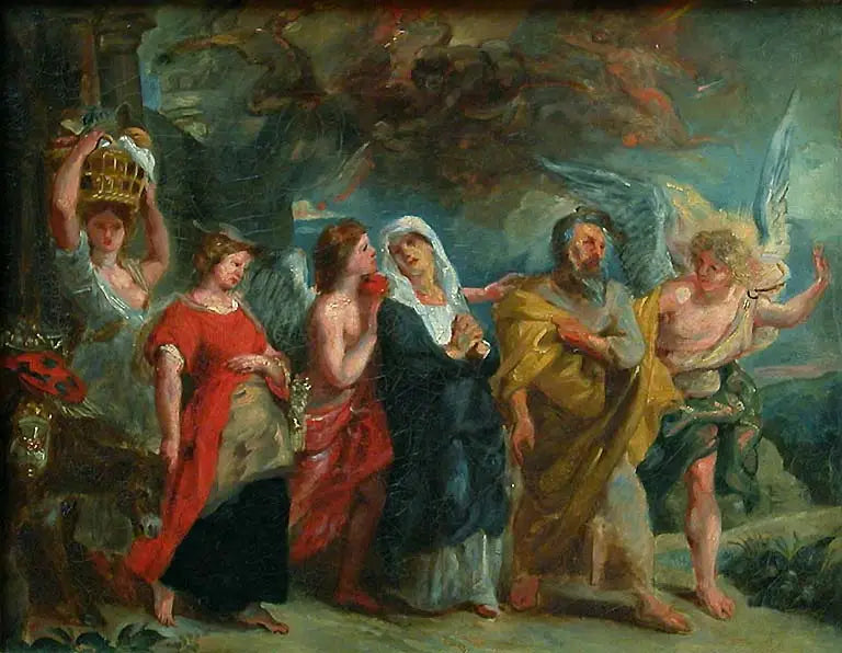 The Flight of Lot - Eugène Delacroix