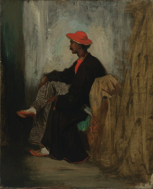 Reproduction du tableau « Étude d'Indien de Calcutta - Eugène Delacroix » par Alpha Reproduction en peinture à l’huile