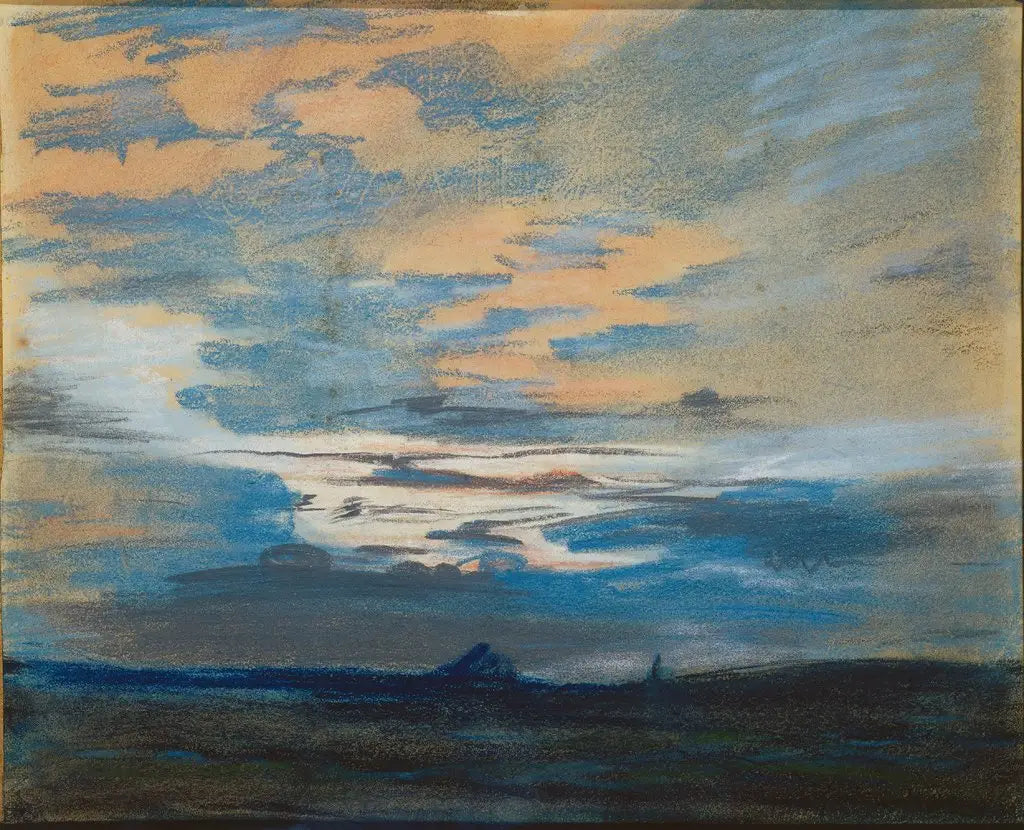 Reproduction du tableau « Coucher de soleil - Eugène Delacroix » par Alpha Reproduction en peinture à l’huile