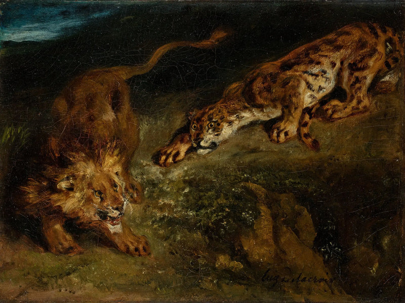 Tiger and Lion - Eugène Delacroix