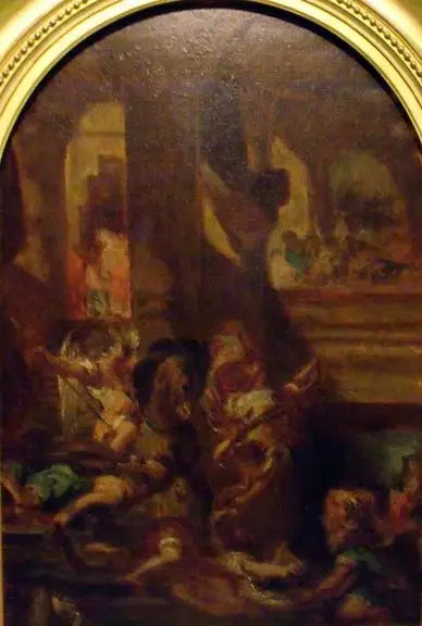 Heliodorus Driven from the Temple - Eugène Delacroix