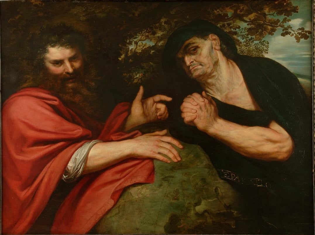 Heraclitus and Democritus - Peter Paul Rubens