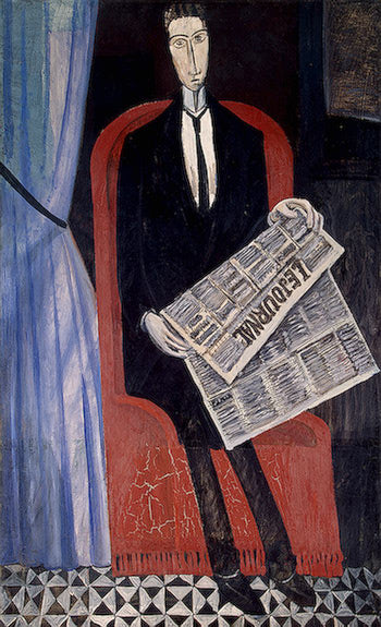 Portrait d'un homme au journal (Chevalier X) - André Derain