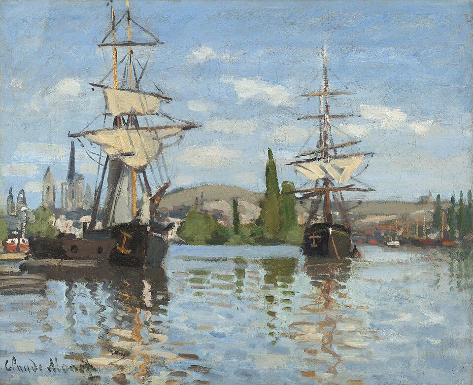 Boats at Rouen on the Seine - Claude Monet