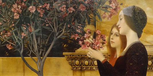 🌸 Two Girls with an Oleander – Gustav Klimt (circa 1890)
