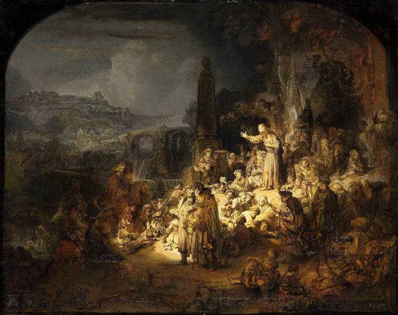 The Preaching of Saint John the Baptist - Rembrandt