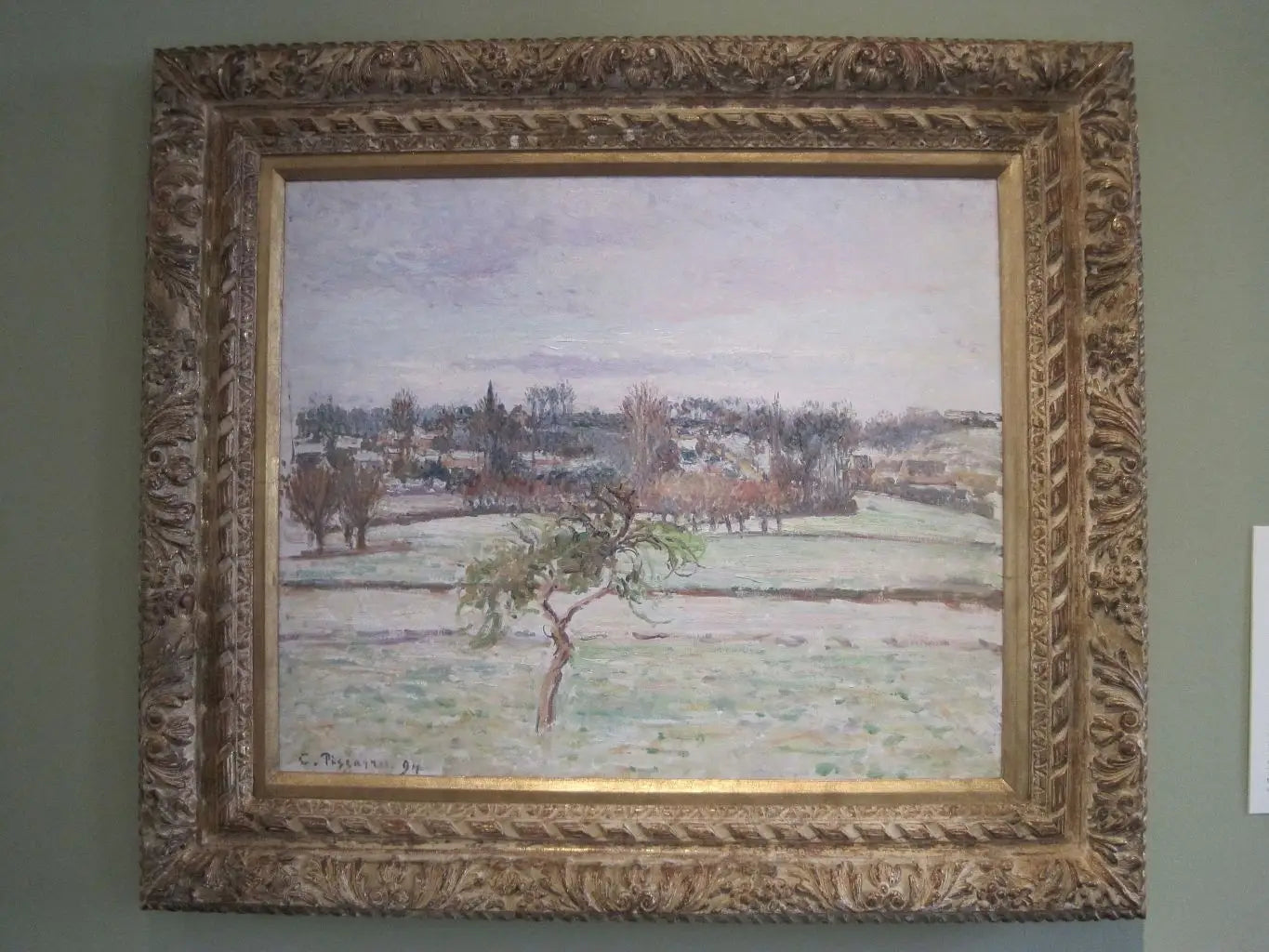 Reproduction du tableau « Le Pommier, effet de neige à Éragny - Camille Pissarro » par Alpha Reproduction en peinture à l’huile