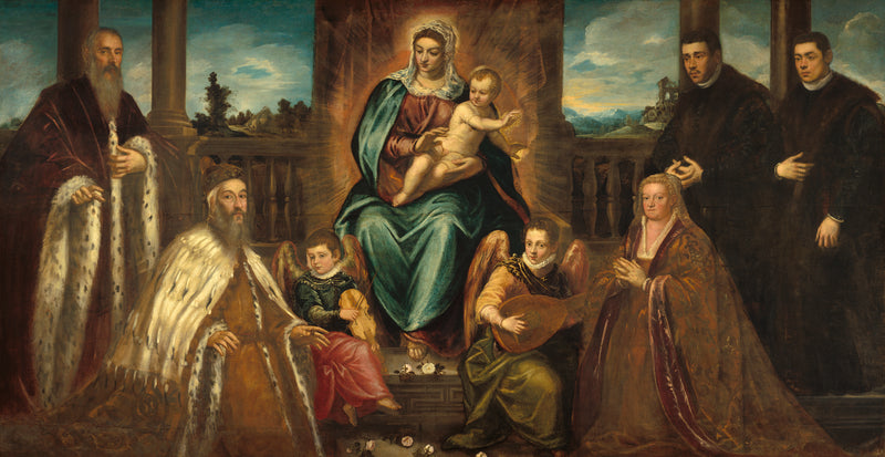 The Doge Alvise Mocenigo and his family in front of the Virgin and Child - Jacopo Tintoretto