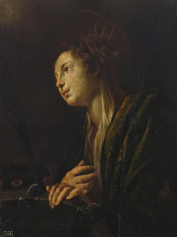 Sainte Catherine d'Alexandrie - Domenico Fetti image 1 copie peinte à la main à l’huile