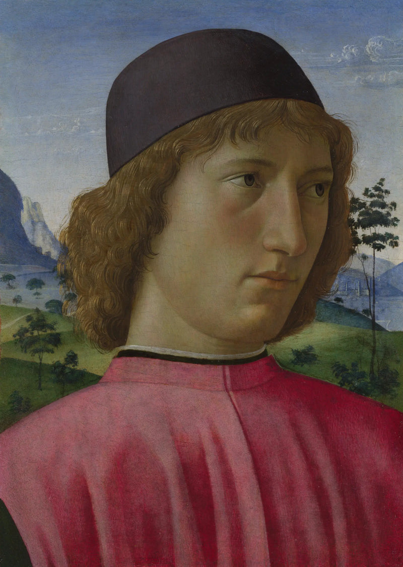 Portrait of a Young Man in Red - Domenico Ghirlandaio