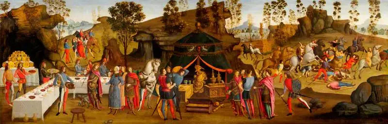 The Magnanimity of Alexander the Great (Scene from the History of Alexander the Great) - Domenico Ghirlandaio