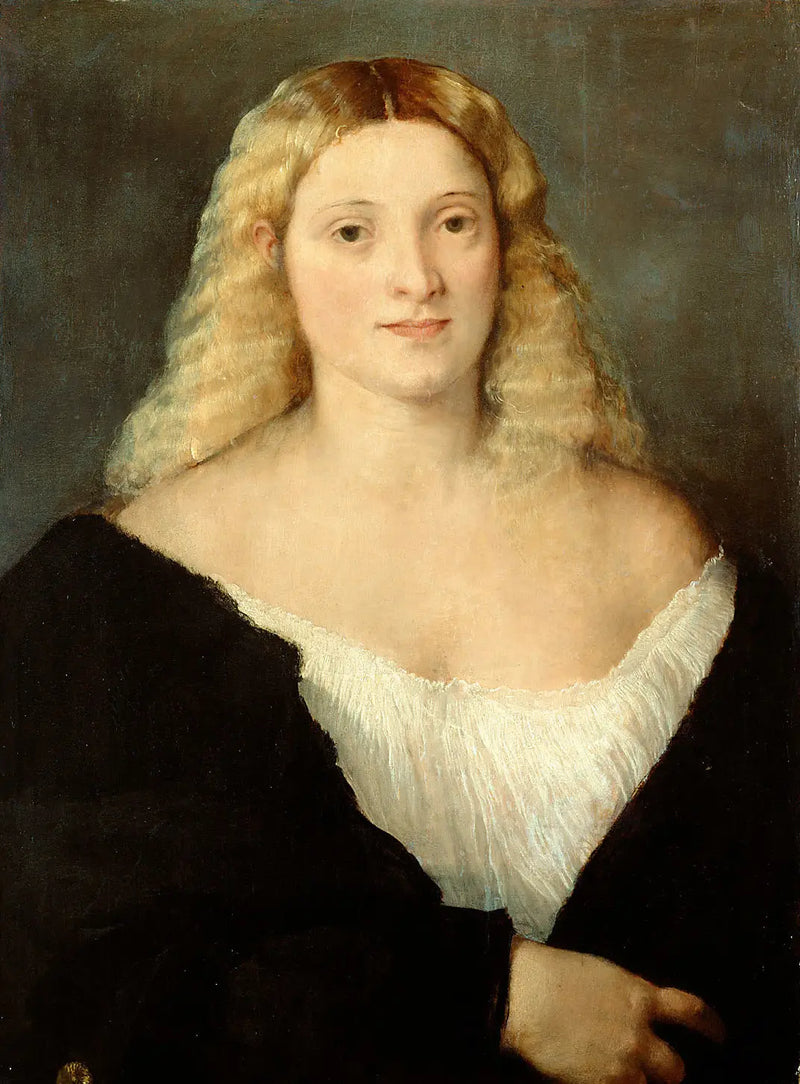 Young woman in a black dress - Titian