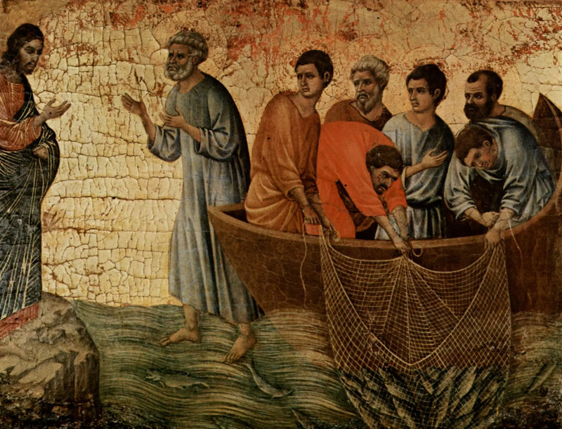 Jesus appears on the Sea of Tiberias - Duccio di Buoninsegna