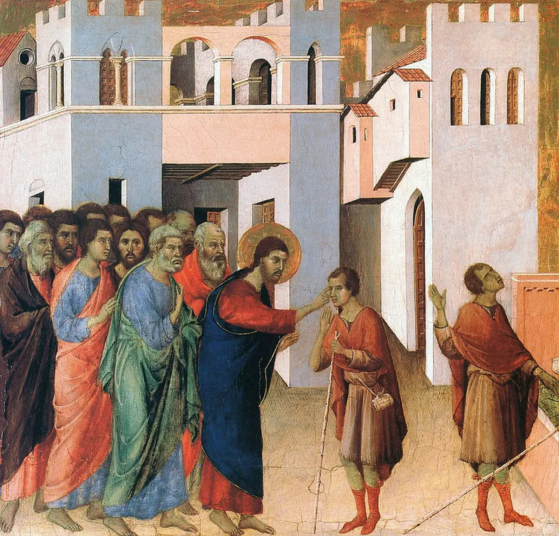 The Healing of the Man Born Blind - Duccio di Buoninsegna