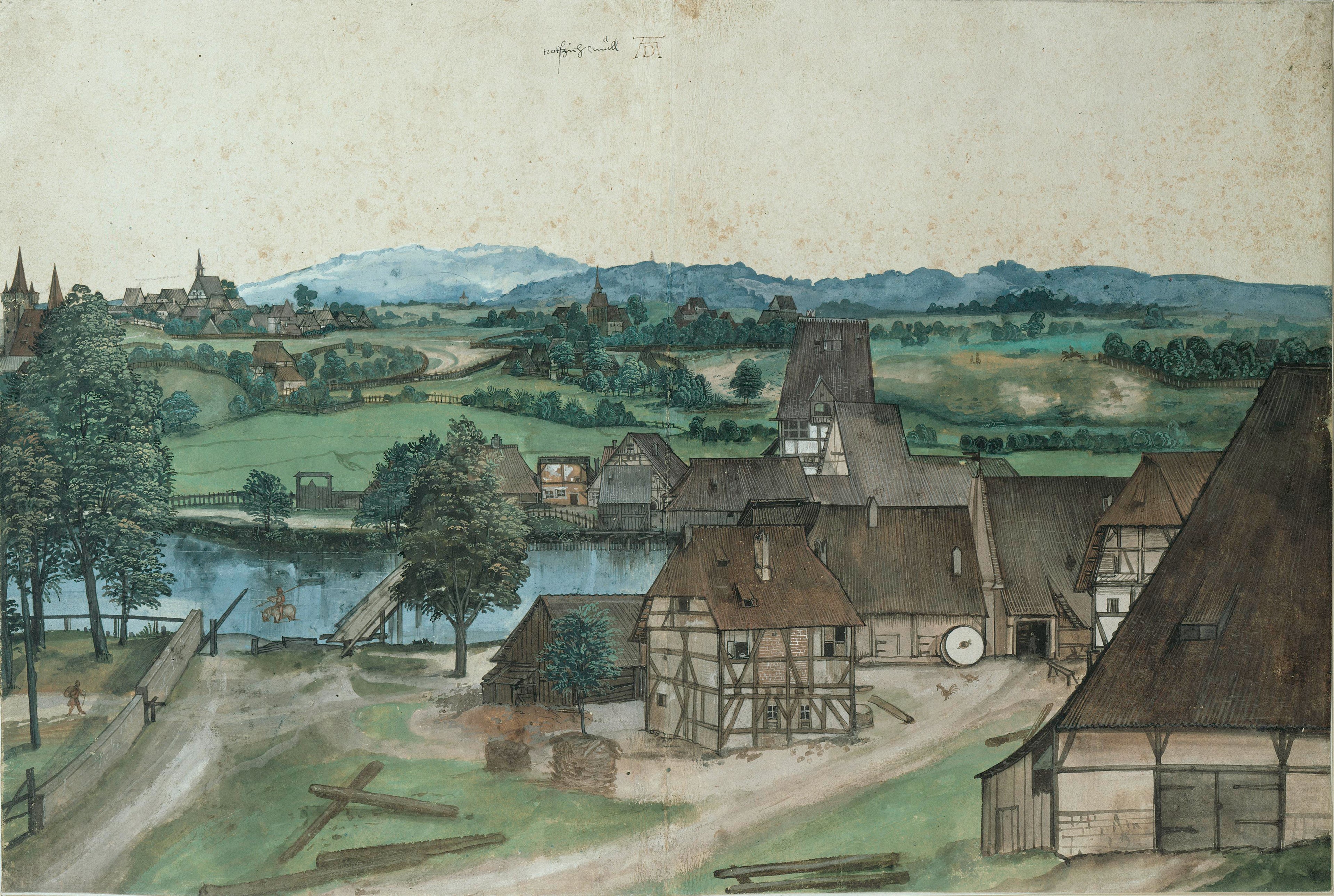 The Wire Drawing Mill on the Pegnitz, near Nuremberg - Albrecht Dürer
