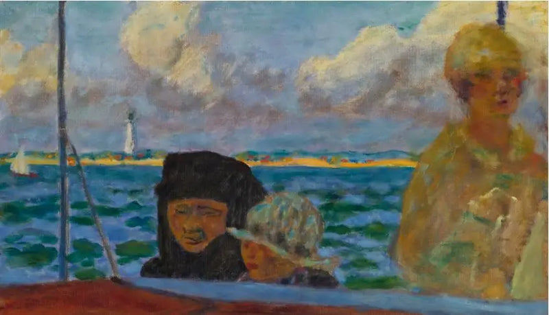 ON BOAT. THE SEASIDE STROLL - Pierre Bonnard