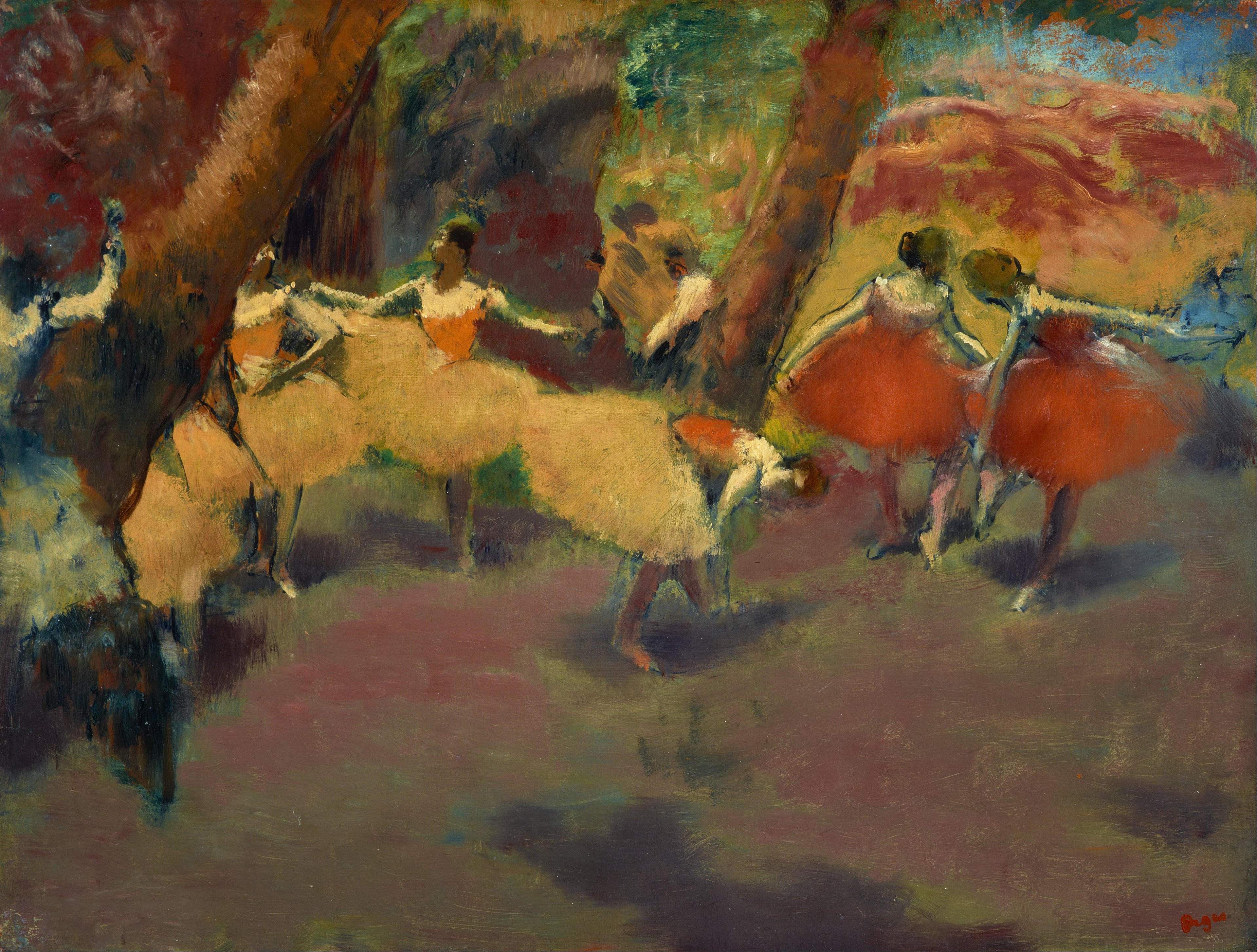 Reproduction du tableau « Avant la représentation - Edgar Degas » par Alpha Reproduction en peinture à l’huile